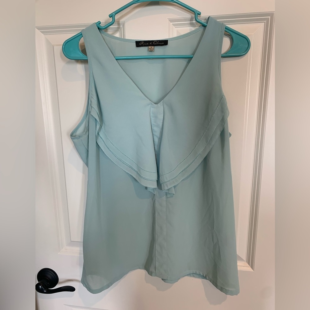 Sheer tank top blouse